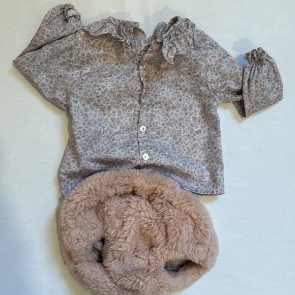 Paloma de Lao shirt and faux fur bloomer set - Picture 2 of 2